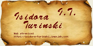 Isidora Turinski vizit kartica
